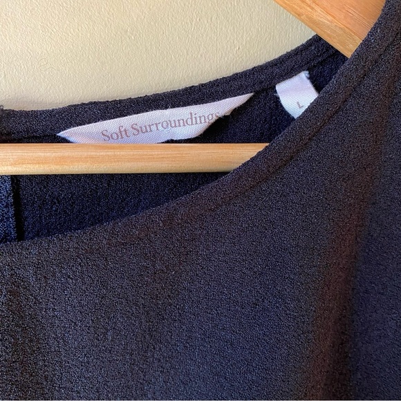 Soft Surroundings Black Loose Flutter Bell Sleeve Women’s Dress Size Large - Picture 9 of 13